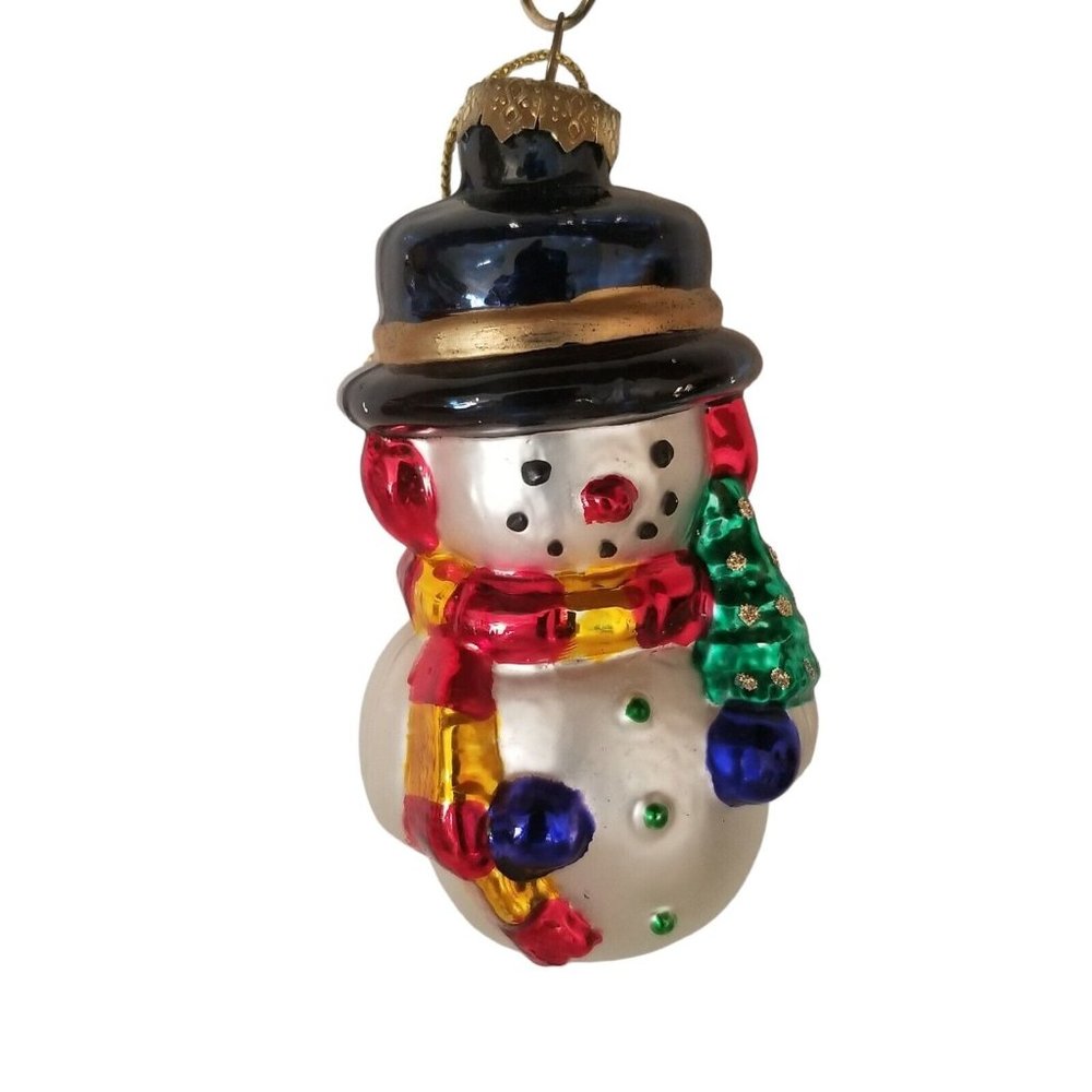 Christmas Ornament Glass Snowman Thomas Pacconi Museum Series 2003 Holiday Xmas